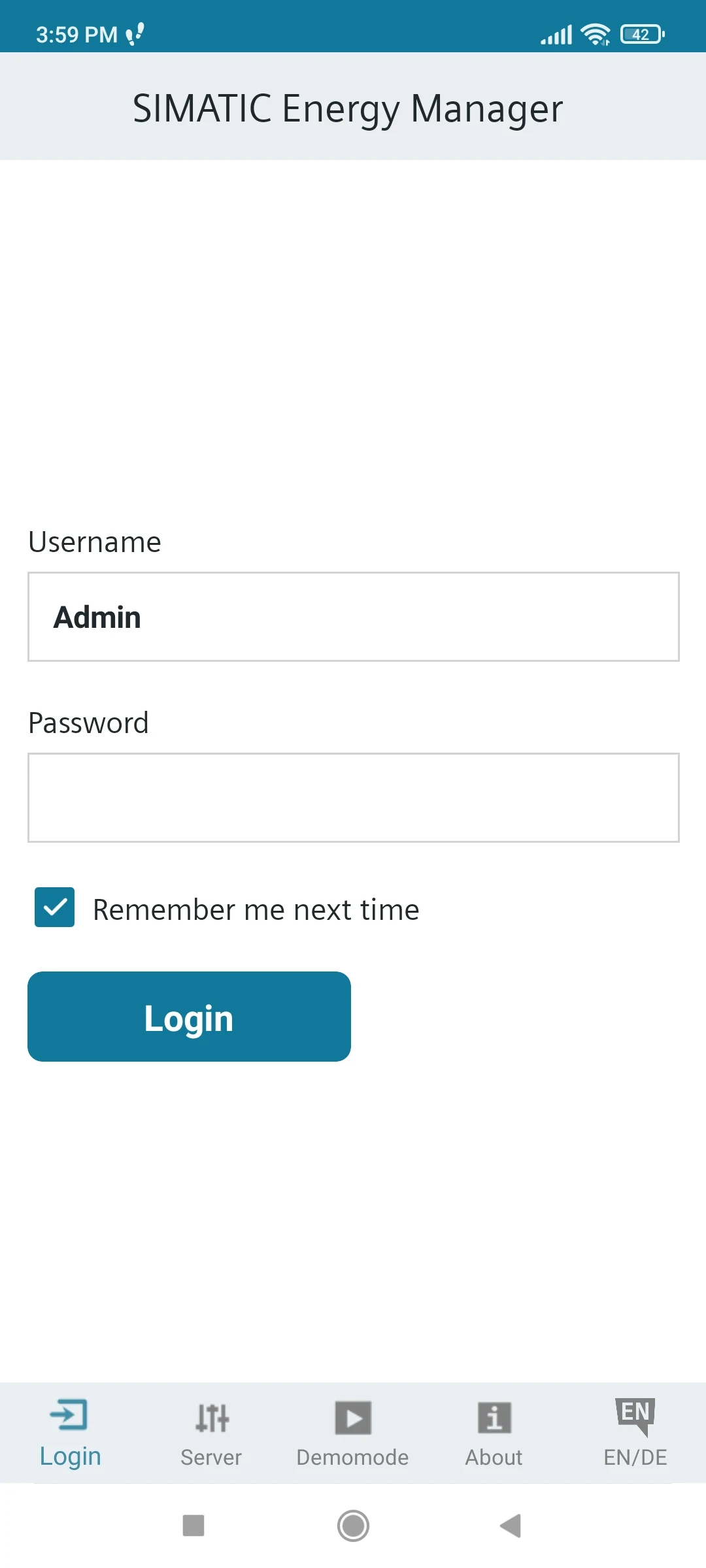screenshot of SIMATIC Energy Manager